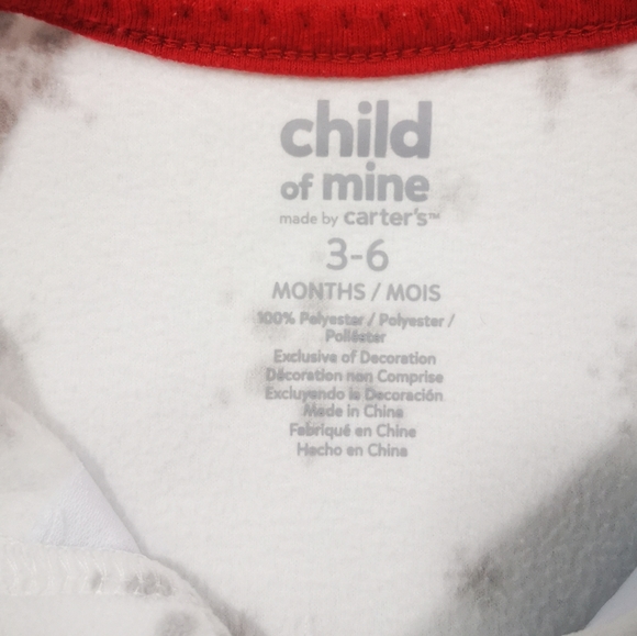 ❄️ Raindeer Fleece Full zip Sleeper; 3-6 Months - Picture 4 of 6